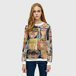 Свитшот женский Лицо ГТО, цвет: 3D-белый — фото 2