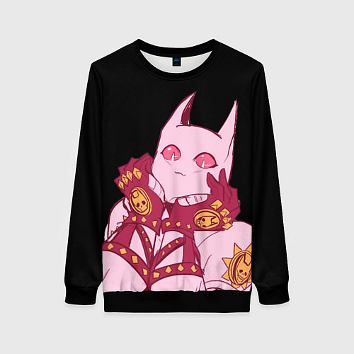 Женский свитшот Милый стенд Killer Queen - Jojo / 3D-Черный – фото 1