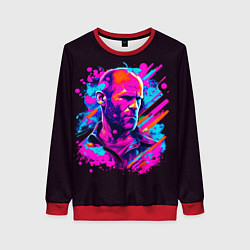 Свитшот женский Jason Statham - pop art, цвет: 3D-красный