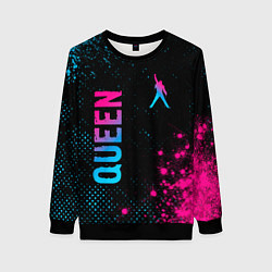 Женский свитшот Queen - neon gradient: надпись, символ