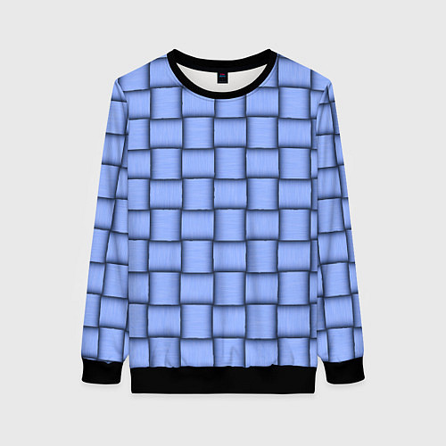 Женский свитшот Фиолетовое ленточное плетение / 3D-Черный – фото 1