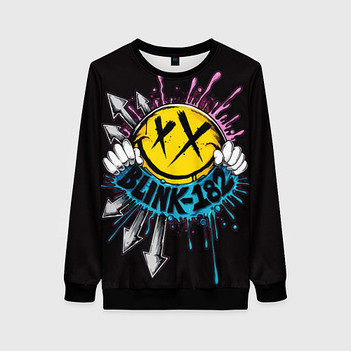 Женский свитшот Блинк 182 логотип / 3D-Черный – фото 1