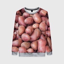 Свитшот женский Картофельные клубни, цвет: 3D-меланж