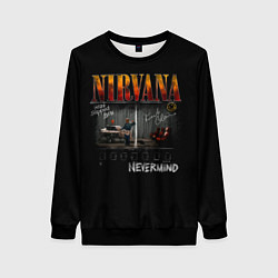 Свитшот женский Nirvana heart shaped box, цвет: 3D-черный