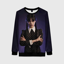 Свитшот женский Wednesday: Violet Light, цвет: 3D-черный
