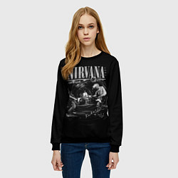 Свитшот женский Nirvana live, цвет: 3D-черный — фото 2