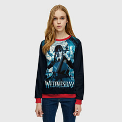 Свитшот женский Wednesday Addams 2022, цвет: 3D-красный — фото 2