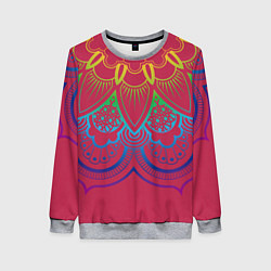 Свитшот женский Viva magenta mandala, цвет: 3D-меланж