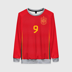 Свитшот женский Гави ЧМ 2022 сборная Испании, цвет: 3D-меланж