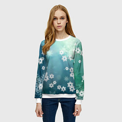 Свитшот женский Снежный ветерок, цвет: 3D-белый — фото 2