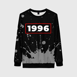 Свитшот женский 1996 - в красной рамке на темном, цвет: 3D-черный