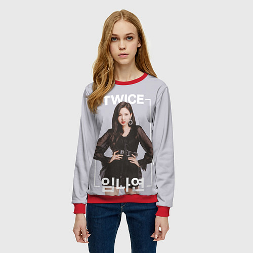 Женский свитшот Наён / 3D-Красный – фото 3