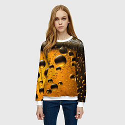 Свитшот женский Пиво пенное светлое, цвет: 3D-белый — фото 2