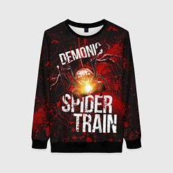 Свитшот женский Demonic spider-train, цвет: 3D-черный