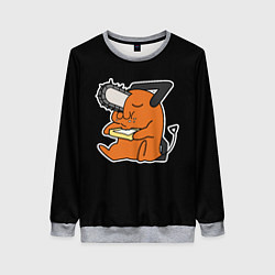 Свитшот женский Почита кушает тост, цвет: 3D-меланж