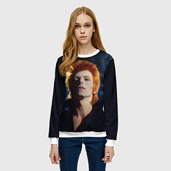 Свитшот женский David Bowie - Jean Genie, цвет: 3D-белый — фото 2