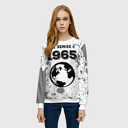 Свитшот женский На Земле с 1965: краска на светлом, цвет: 3D-белый — фото 2