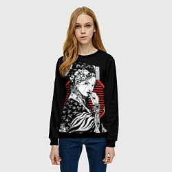 Свитшот женский Женщина из Японии, цвет: 3D-черный — фото 2