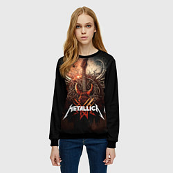Свитшот женский Metallica гитара и логотип, цвет: 3D-черный — фото 2
