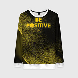 Свитшот женский Be positive, цвет: 3D-белый