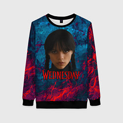Свитшот женский Wednesday horror, цвет: 3D-черный
