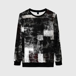 Свитшот женский Абстракт серого и белого, цвет: 3D-черный