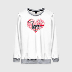 Свитшот женский День влюбленных, цвет: 3D-меланж
