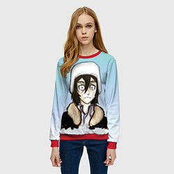 Свитшот женский Достоевский в шапке, цвет: 3D-красный — фото 2