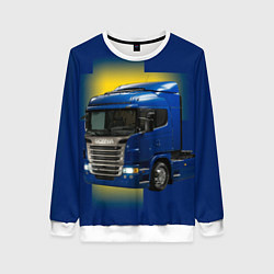 Свитшот женский Scania truck, цвет: 3D-белый