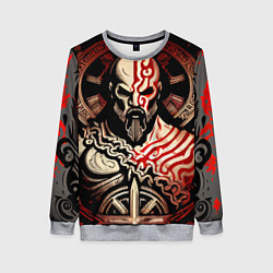Свитшот женский Кратос кельтский, цвет: 3D-меланж