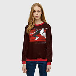 Свитшот женский Denji - человек бензопила, цвет: 3D-красный — фото 2