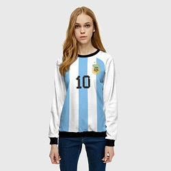 Свитшот женский Марадона форма сборной Аргентины, цвет: 3D-черный — фото 2