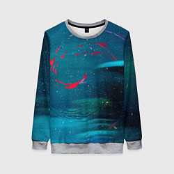 Свитшот женский Абстрактные туман и розовые краски, цвет: 3D-меланж