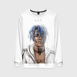 Свитшот женский XXXTentacion - art, цвет: 3D-белый