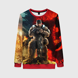 Свитшот женский Gears of War Маркус Феникс, цвет: 3D-красный