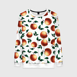 Свитшот женский Яблочный дождь, цвет: 3D-белый