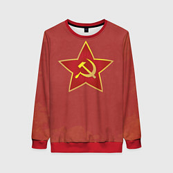 Свитшот женский Советская звезда, цвет: 3D-красный