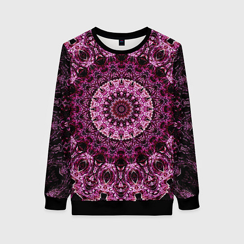 Женский свитшот Узорный калейдоскоп / 3D-Черный – фото 1