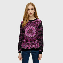 Свитшот женский Узорный калейдоскоп, цвет: 3D-черный — фото 2