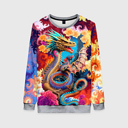 Женский свитшот Japan dragon - irezumi - tattoo - art