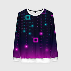 Женский свитшот Светящиеся неоновые квадраты