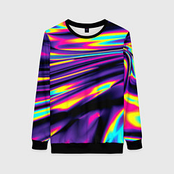 Свитшот женский Glitch colors, цвет: 3D-черный