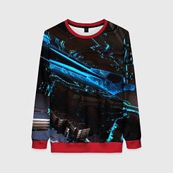 Женский свитшот Digital space abstraction