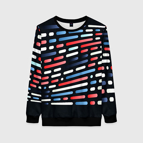 Женский свитшот Vanguard neon pattern / 3D-Черный – фото 1