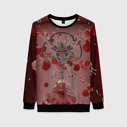 Женский свитшот Anime Girl / 3D-Черный – фото 1