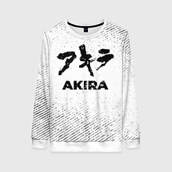 Свитшот женский Akira с потертостями на светлом фоне, цвет: 3D-белый