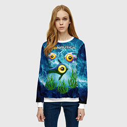 Свитшот женский Subnautica, цвет: 3D-белый — фото 2
