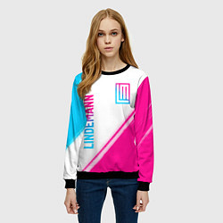 Свитшот женский Lindemann neon gradient style: надпись, символ, цвет: 3D-черный — фото 2