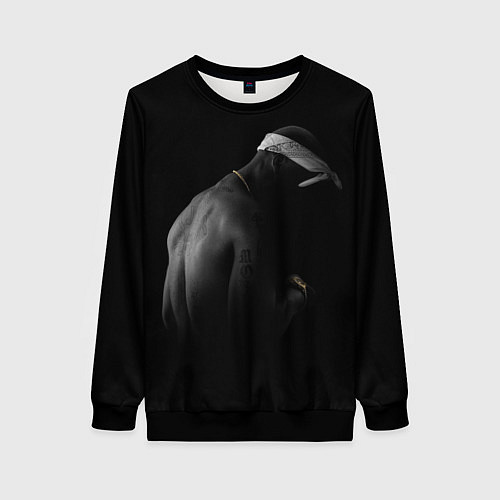 Женский свитшот 2Pac Тупак Шакур / 3D-Черный – фото 1