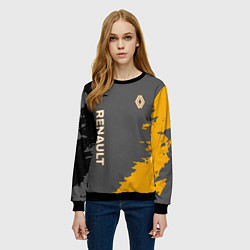 Свитшот женский Renault черно-желтые брызги, цвет: 3D-черный — фото 2